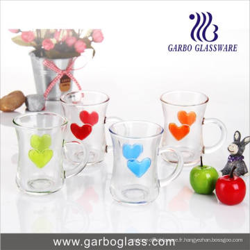 5oz Mentions légales Heart Design Glass Mug